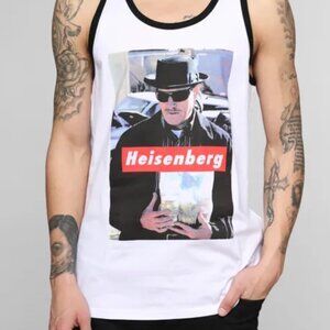 Breaking Bad Heisenberg Tank Top Mens L Black & White IML Cotton